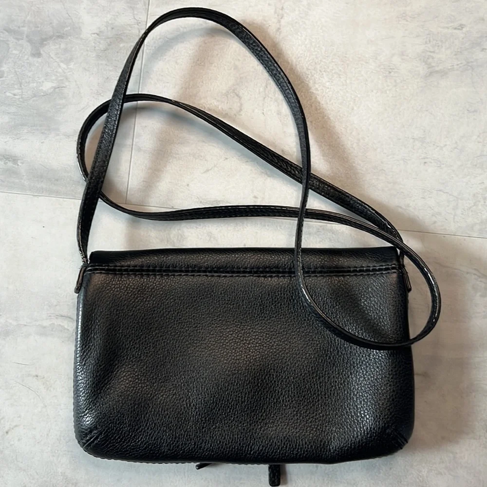 Kate spade   Marianna Mansfield Leather Bag Crossbody Black  9”w x 5.5” h x 1” d